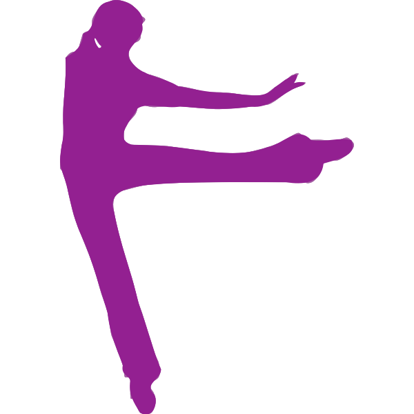 SVG Stretching violet dancer