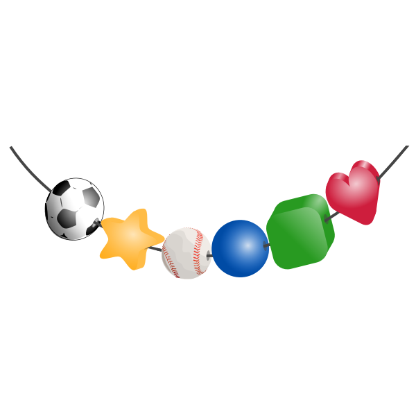 SVG String of beads vector drawing