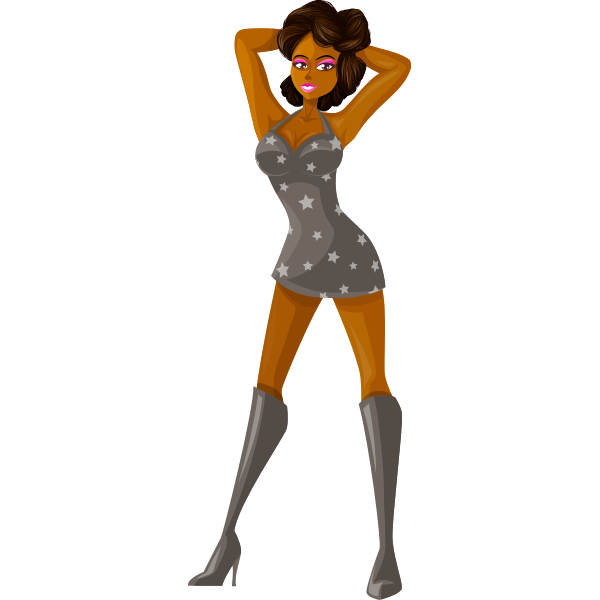 SVG Stripper in a pose