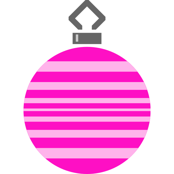 SVG Stripy pink bauble
