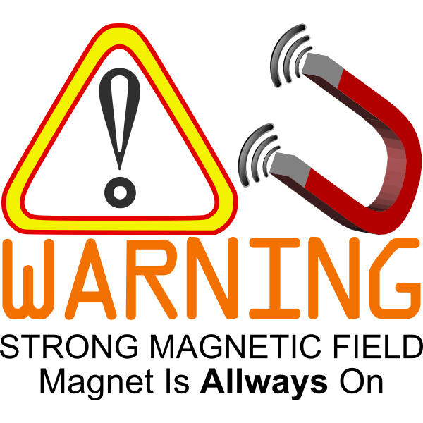 SVG Strong magnet warning sign vector image