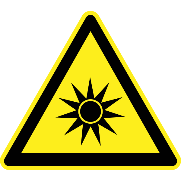 SVG Strong Sun heat hazard warning sign vector image