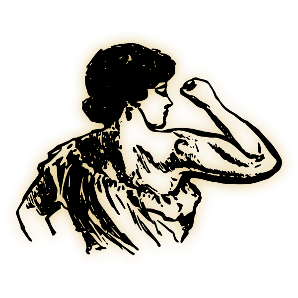 SVG Strong woman vector drawing