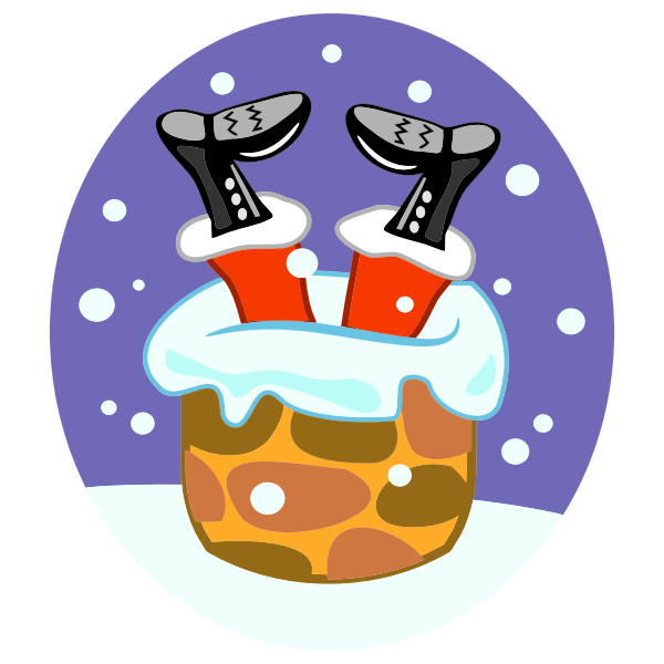 SVG Stuck Santa Claus