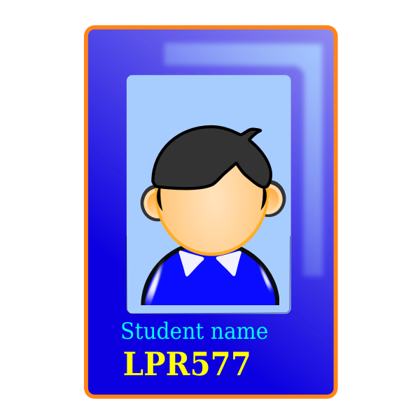 SVG Student identity card vector image