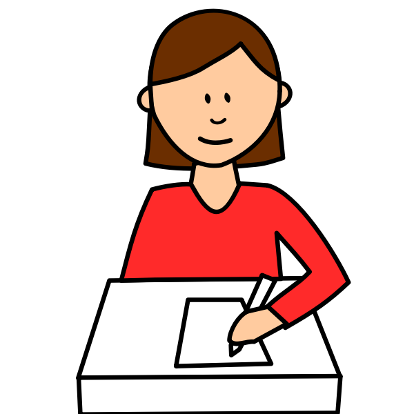 SVG Student writing
