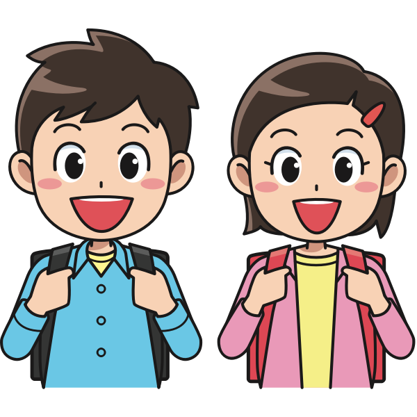 SVG Students with backpacks image
