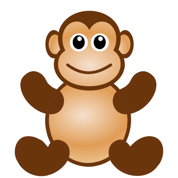 SVG Stuffed monkey