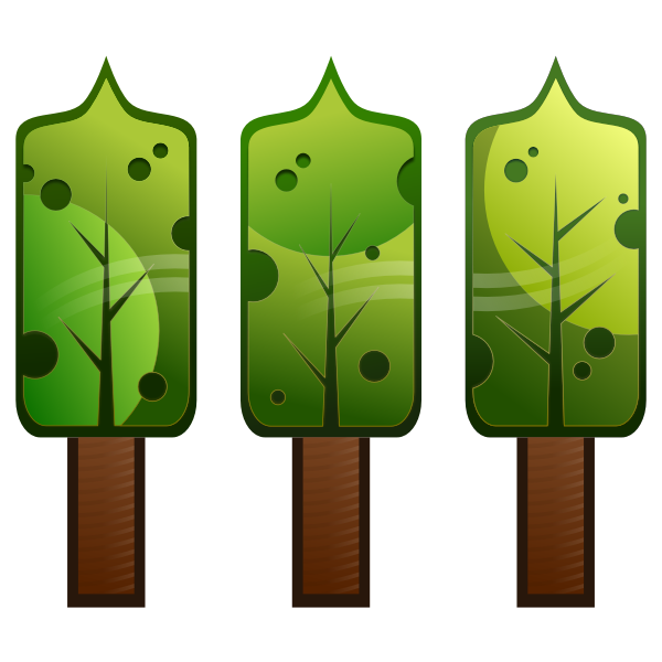 SVG Stylised Abstract Trees