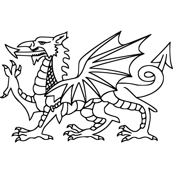 SVG Stylised dragon image