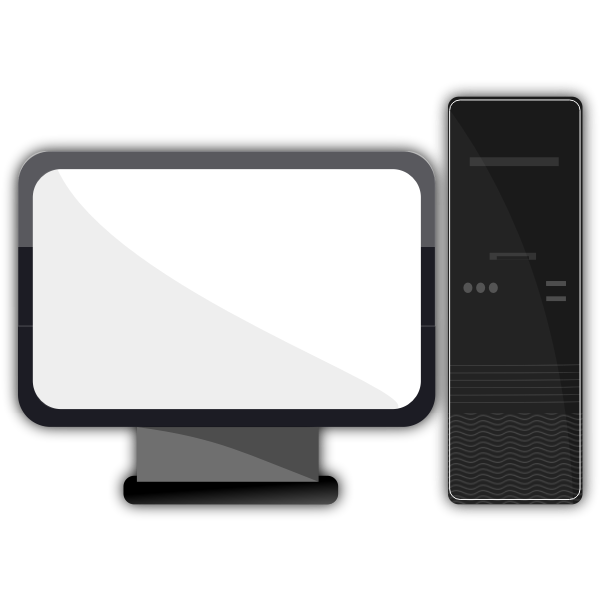 SVG Stylish desktop computer vector image