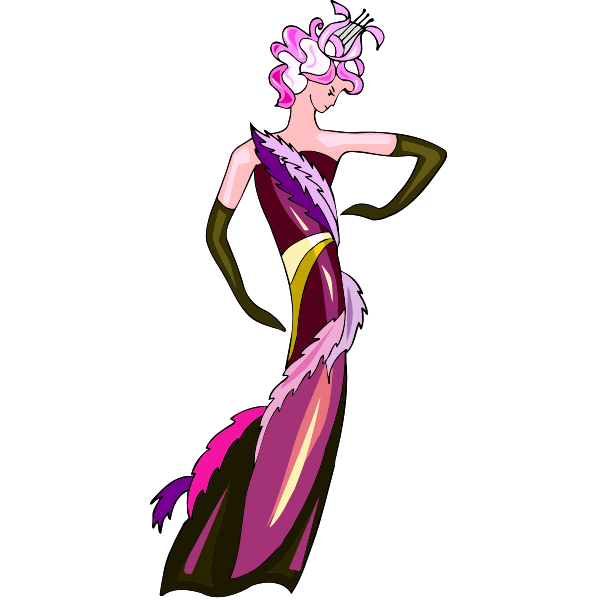 SVG Stylish muse vector image
