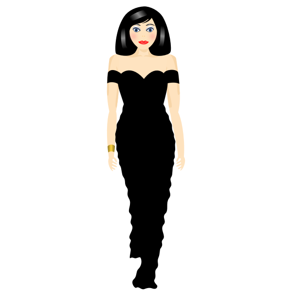 SVG Stylish woman vector clip art