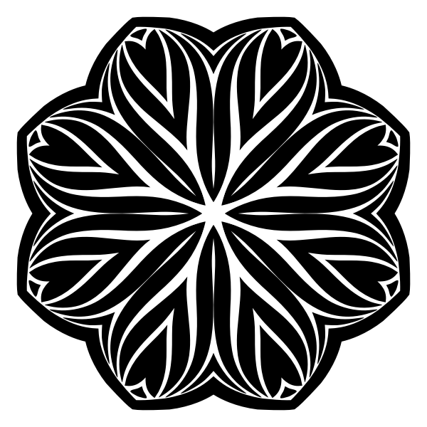 SVG Stylized blossom silhouette