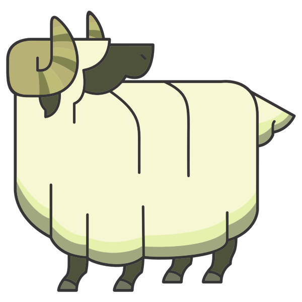 SVG Stylized Cartoon Ram