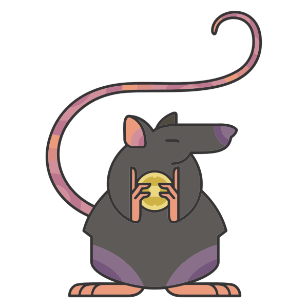 SVG Stylized Cartoon Rat