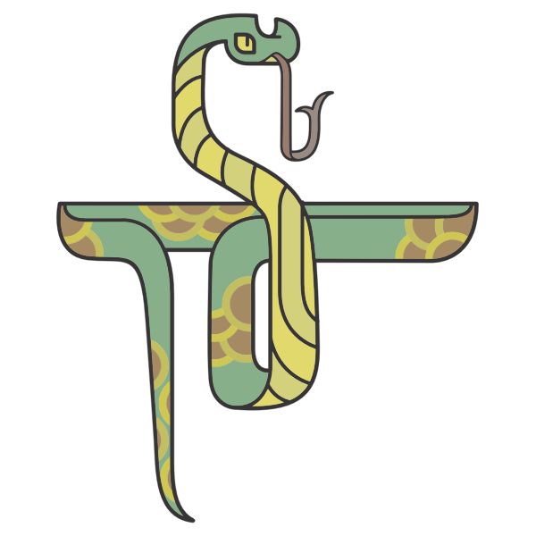 SVG Stylized Cartoon Snake