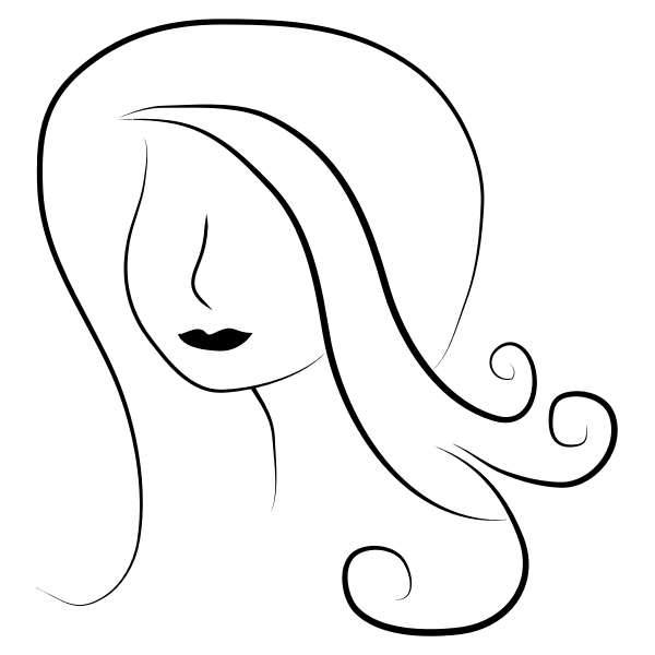 SVG Stylized female head
