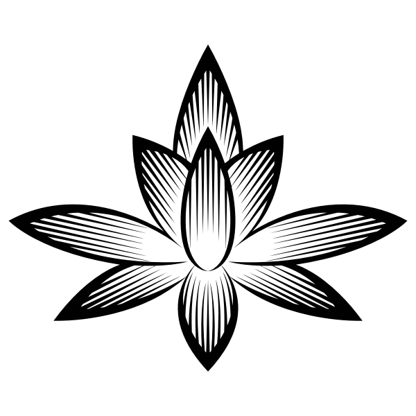 SVG Stylized Flower Silhouette