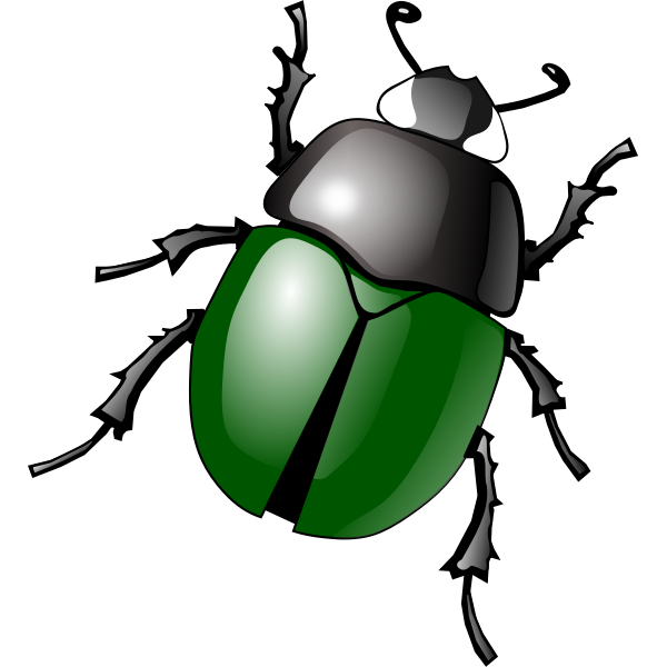 SVG Stylized green beetle