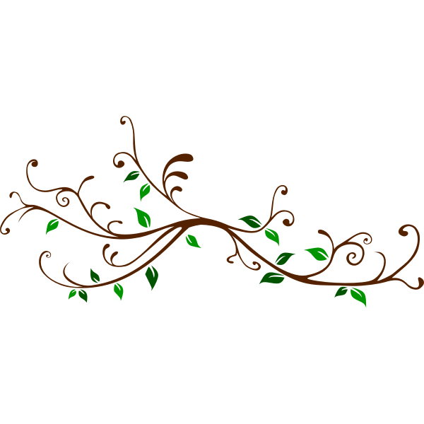 SVG Stylized leafy branch