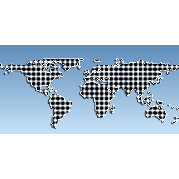 SVG Stylized Map Of The Earth