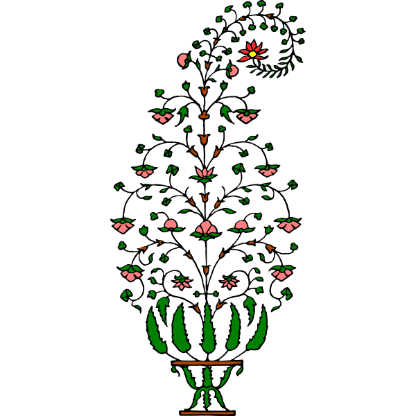 SVG Stylized Pot With A Plant