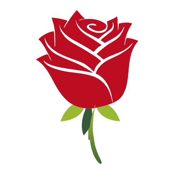 SVG Stylized red rose