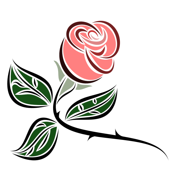 SVG Stylized rose art