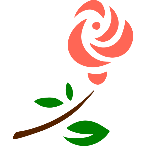 SVG Stylized rose image