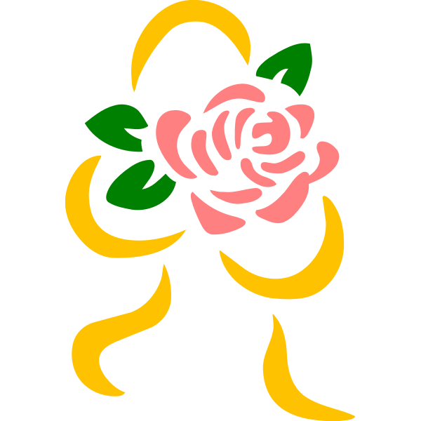 SVG Stylized rose silhouette