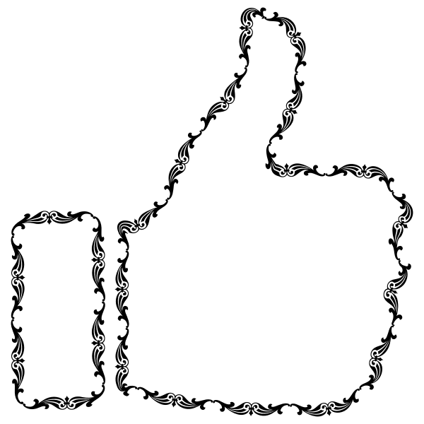 SVG Stylized thumbs up