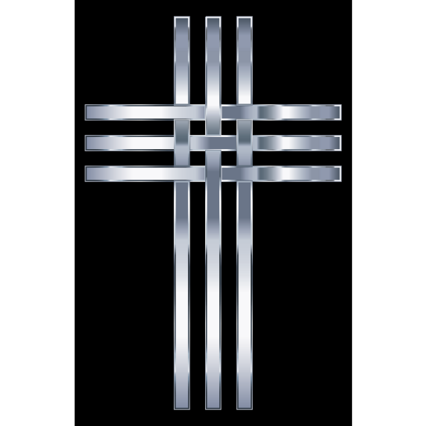 SVG Stylized titanium cross