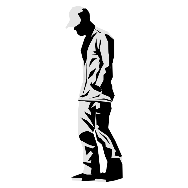 SVG Stylized Young Man