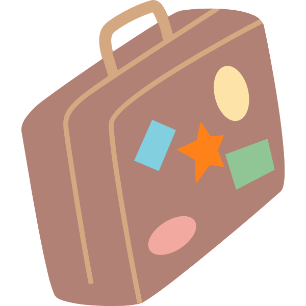 SVG Suitcase with stamps