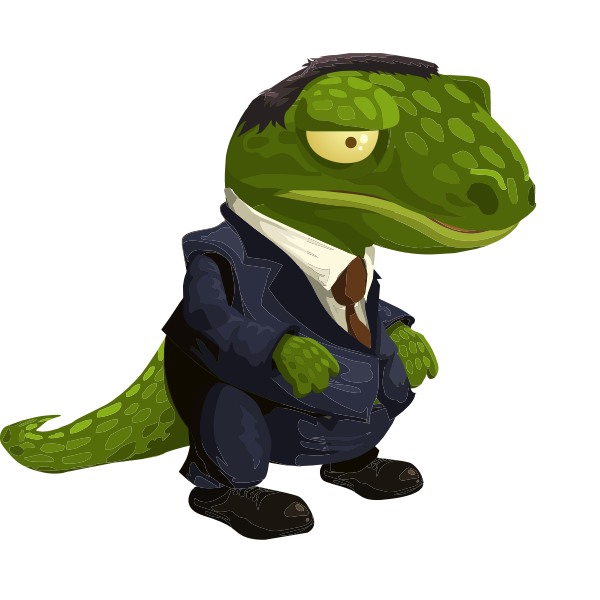 SVG Suited dino