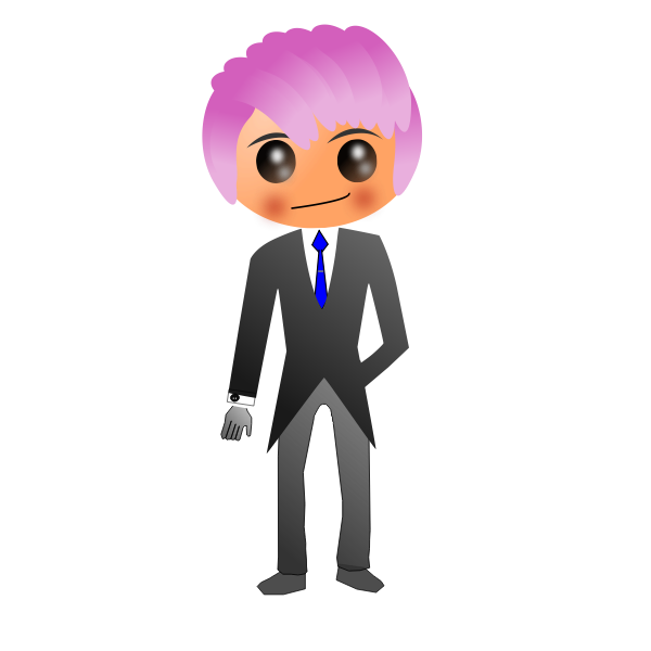 SVG Suited dude with violet hair