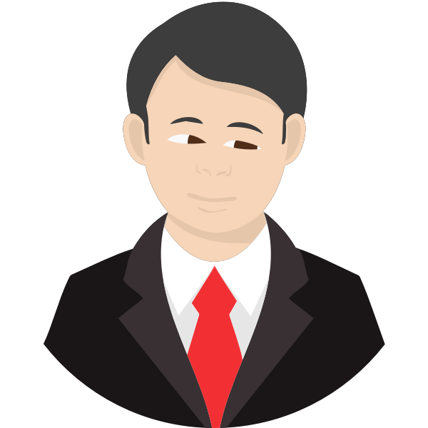 SVG Suited man avatar iamge