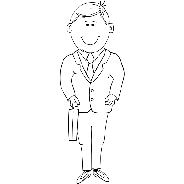 SVG Suited man sketch