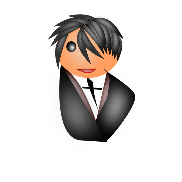 SVG Suited man vector icon
