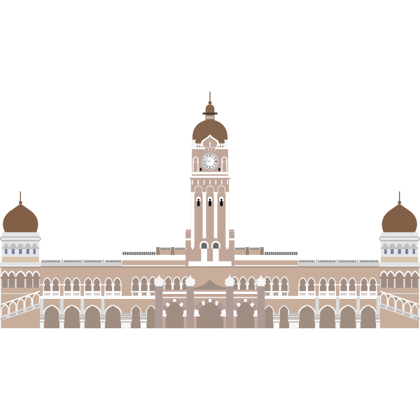 SVG Sultan Abdul Samad Building vector image