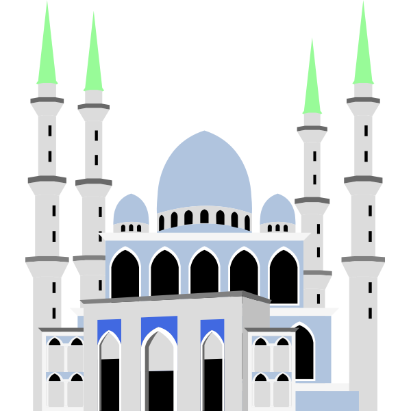 SVG Sultan Ahmad Shah Mosque vector drawing