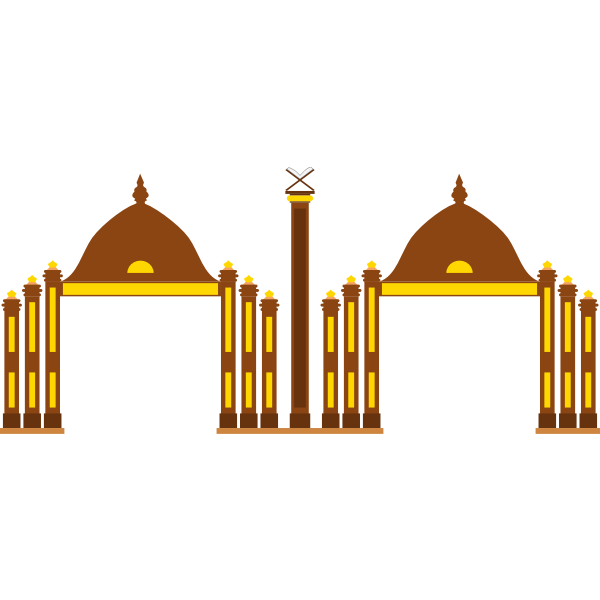 SVG Sultan Ismail Petra Arch vector image