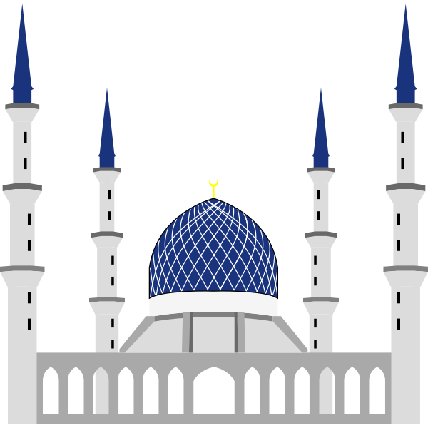 SVG Sultan Salahuddin Abdul Aziz Shah mosque vector image