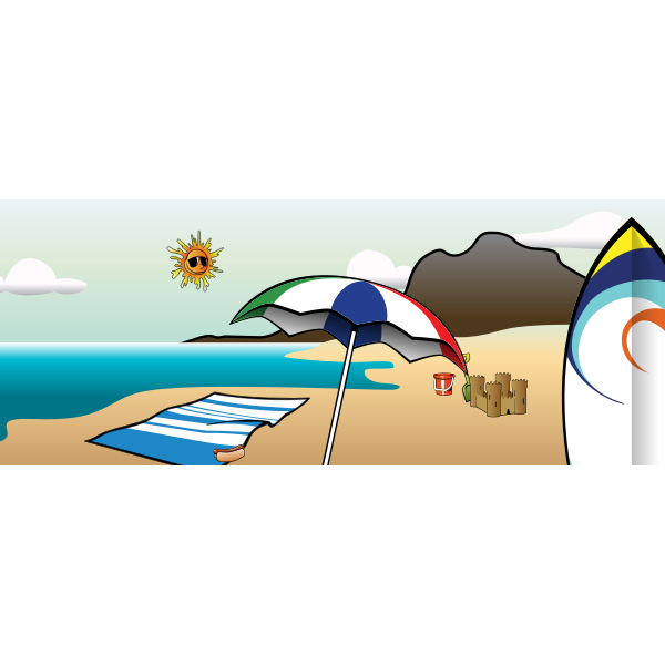 SVG Summer at beach vector image