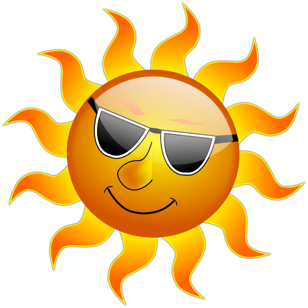 SVG Summer smile Sun vector drawing