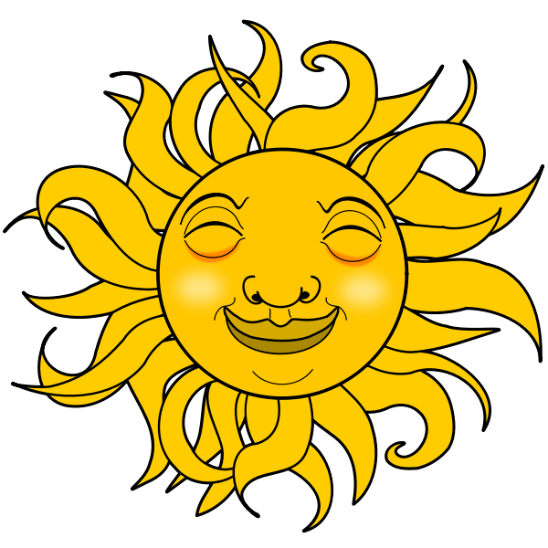 SVG Summer smiling Sun vector image