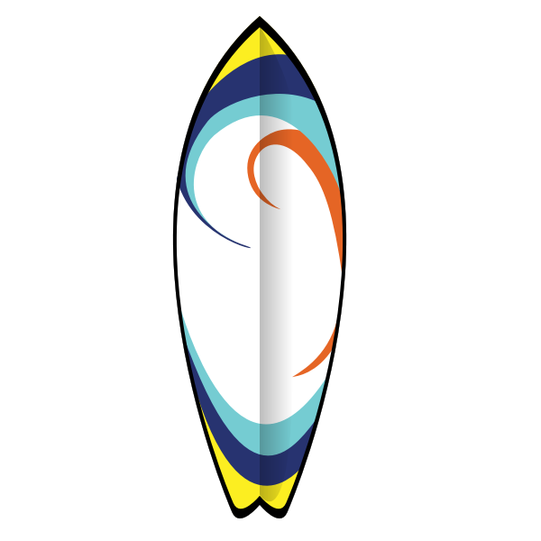 SVG Summer surfboard vector image