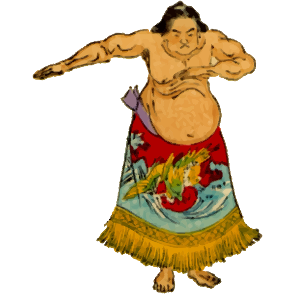 SVG Sumo wrestler drawing