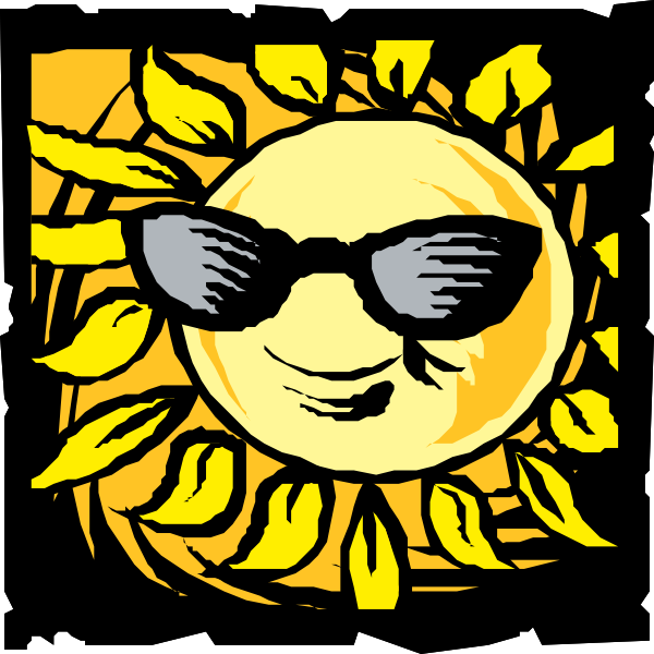 SVG sun in shades